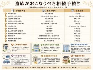 遺族がおこなうべき相続手続き