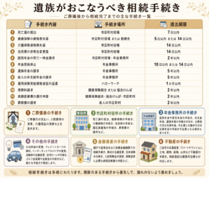 遺族がおこなうべき相続手続き